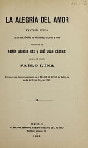Tapa de La alegría del amor