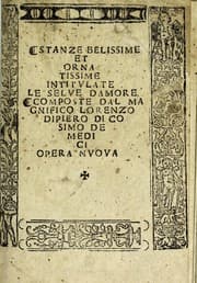 Tapa de Stanze belissime et ornatissime, intitvlate, le selve d'amore