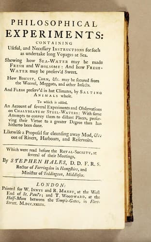 Tapa de Philosophical experiments: containing useful, and necessary instructions for such as undertake long voyages at sea.