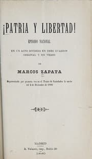 Tapa de Patria y libertad