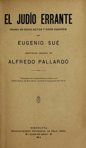 Tapa de El judío errante