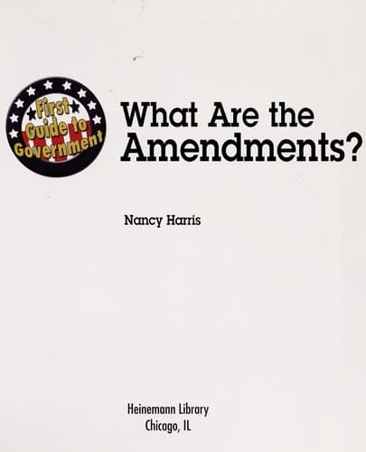 Tapa de What are the amendments?