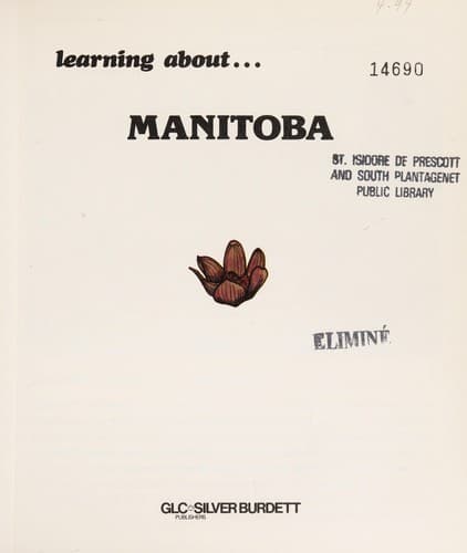 Tapa de Learning about-- Manitoba