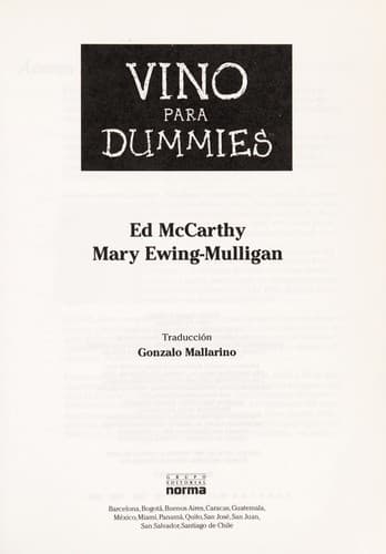 Tapa de Vino para dummies