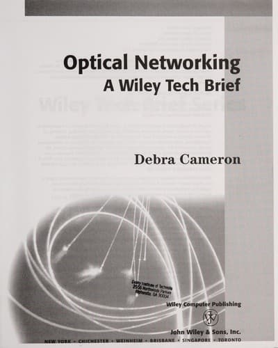 Tapa de Optical networking