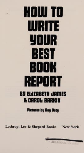 Tapa de How to write your best book report
