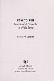 Tapa de How to run successful projects in Web time