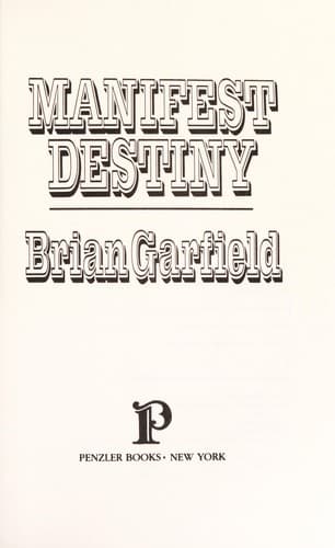 Tapa de Manifest destiny