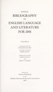 Tapa de Annual bibliography of English language and literature for 2001. Vol. 76