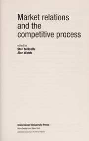 Tapa de Market relations and the competitive process