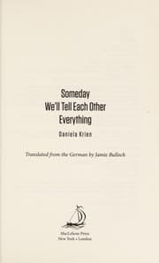Tapa de Someday we'll tell each other everything