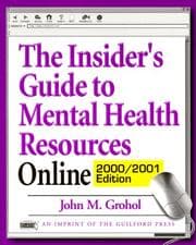 Tapa de The Insider's Guide to Mental Health Resources Online, 2000/2001 Edition