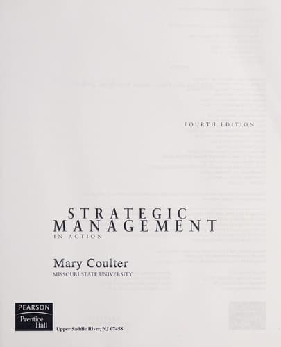 Tapa de Strategic management in action