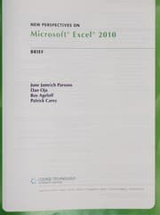 Tapa de New perspectives on Microsoft Excel 2010
