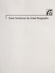 Tapa de Great sentences for great paragraphs