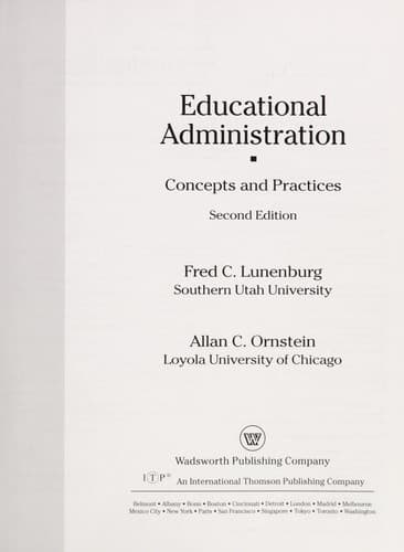 Tapa de Educational administration