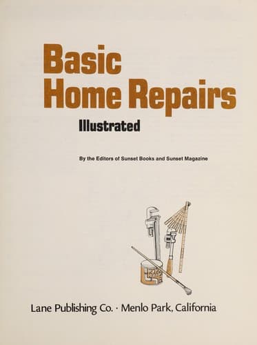 Tapa de Basic home repairs illustrated