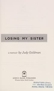 Tapa de Losing my sister
