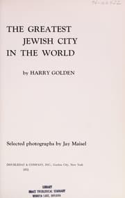 Tapa de The greatest Jewish city in the world