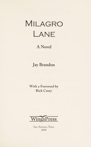 Tapa de Milagro Lane