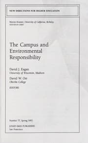 Tapa de The campus and environmental responsibility