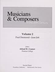 Tapa de Musicians & composers of the 20th century