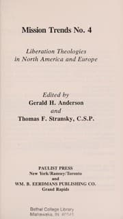 Tapa de Liberation theologies in North America and Europe