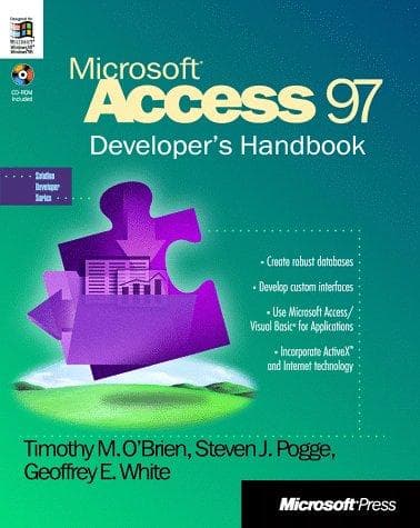 Tapa de Microsoft Access 97 developer's handbook