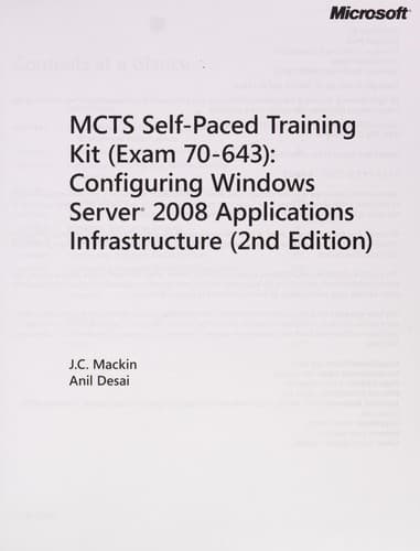 Tapa de MCTS self-paced training kit (exam 70-643)