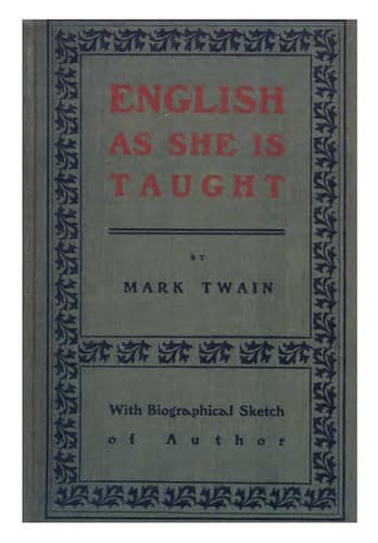 Tapa de English as she is taught