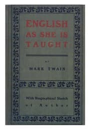 Tapa de English as she is taught