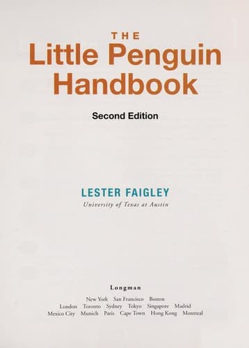 Tapa de Little Penguin handbook