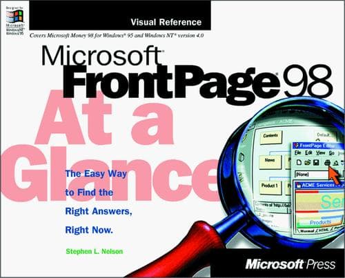 Tapa de Microsoft FrontPage 98 at a glance