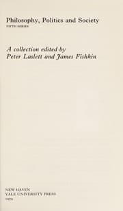 Tapa de Philosophy, politics, and society, fifth series