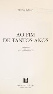 Tapa de Ao fim de tantos anos