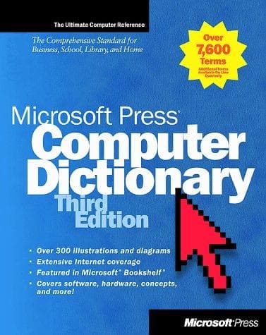 Tapa de Microsoft Press computer dictionary.