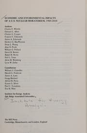 Tapa de Economic and Environmental Impacts of a U.S. Nuclear Moratorium, 1985-2010 - 2nd Edition (Mit Press Series in Signal Processing, Optimization, and Con)