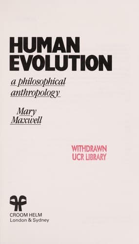 Tapa de Human evolution