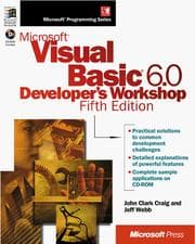 Tapa de Microsoft Visual Basic 6.0 developer's workshop