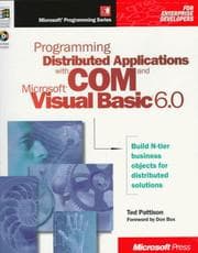 Tapa de Programming distributed applications with COM and Microsoft Visual Basic 6.0