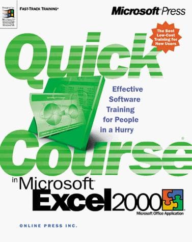 Tapa de Quick course in Microsoft Excel 2000