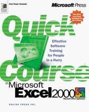 Tapa de Quick course in Microsoft Excel 2000