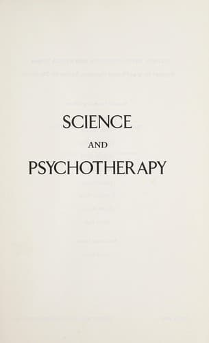 Tapa de Science and psychotherapy