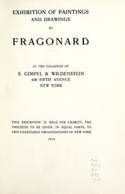 Tapa de Exhibition of paintings and drawings by Fragonard at the galleries of E. Gimpel & Wildenstein, New York, 1914