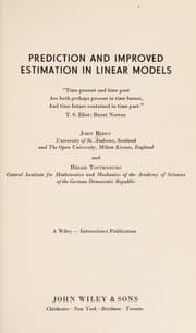 Tapa de Prediction and improved estimation in linear models