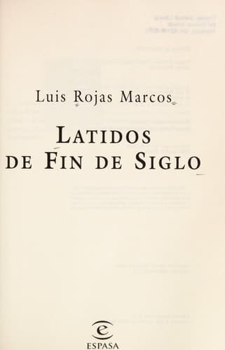 Tapa de Latidos de fin de siglo