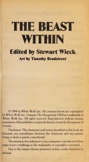 Tapa de The Beast Within (World of Darkness)