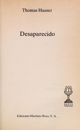 Tapa de Desaparecido