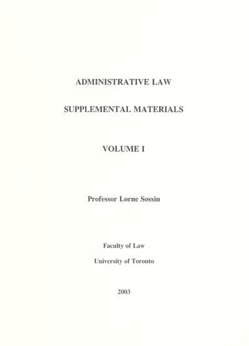 Tapa de Administrative law