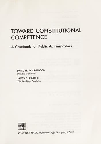 Tapa de Toward constitutional competence